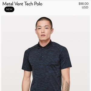 Lululemon Metal Tech Vent Polo NWT